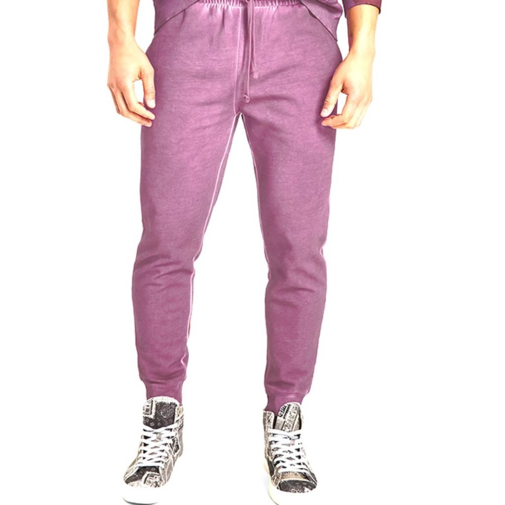 SUN + STONE Men's Garment-Washed Fleece Activewear Athleisure Joggers